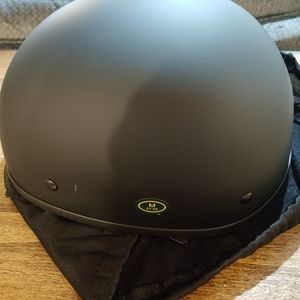 Matte Black Half Helmet
